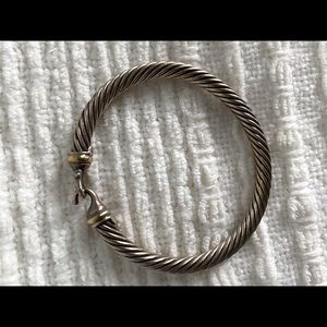 David Yurman Cable Classic with gold clasp